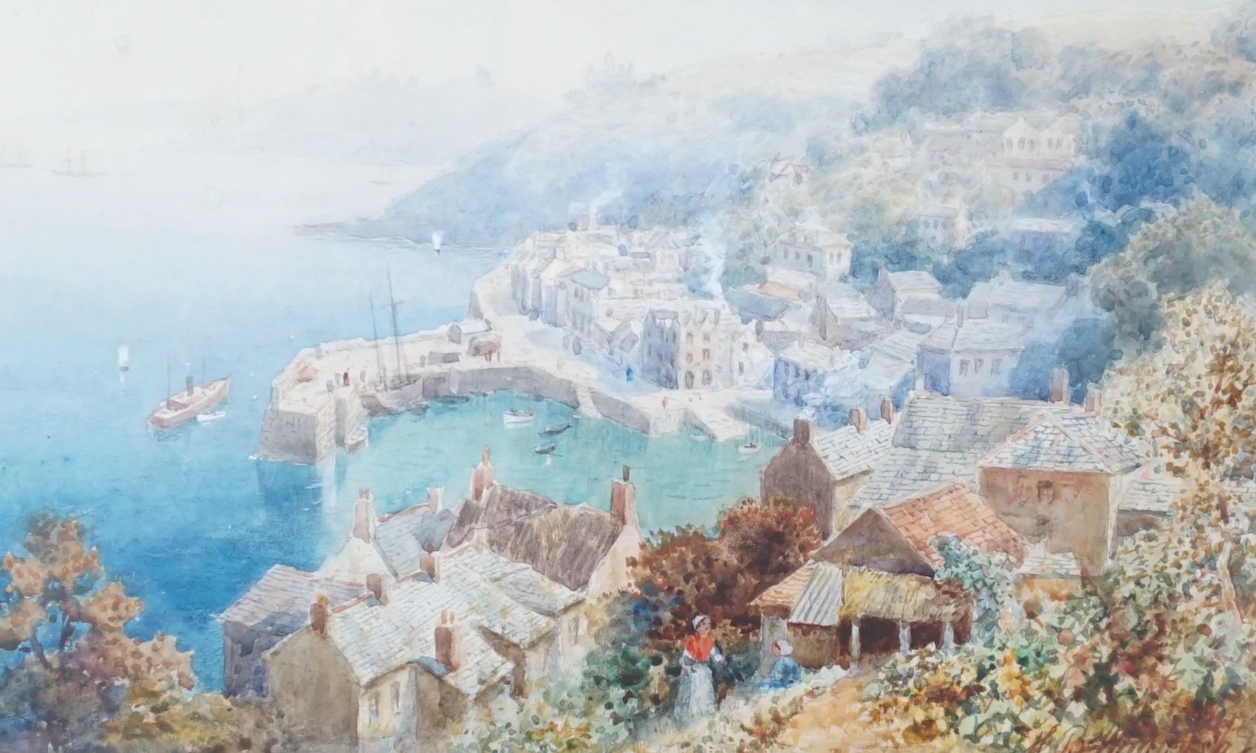 Henry H. Wimbush (fl.1881—1904), View At St. Mawes near Falmouth, watercolour, signed, 18 x 28cm